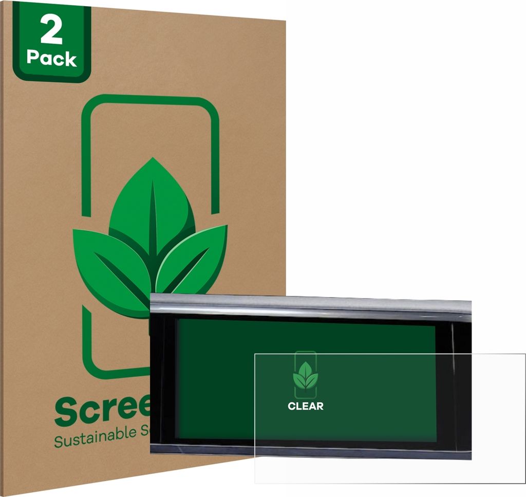 2x ScreenLeaf Schutzfolie für Audi Q3 Sportback 35 TFSI Infotainment System nachhaltiger Displayschutz Display Schutz Folie Klar Transparent