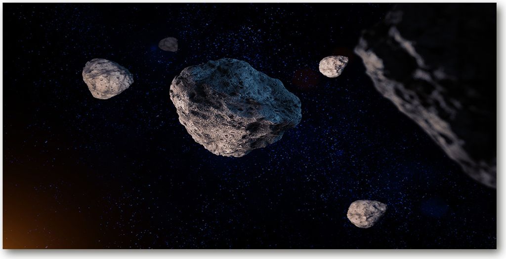 Tulup Leinwandbild - 120x60 cm - Wandkunst - Drucke auf Leinwand - Leinwanddruck - Weltall & Science-Fiction - Schwarz - Meteoroide