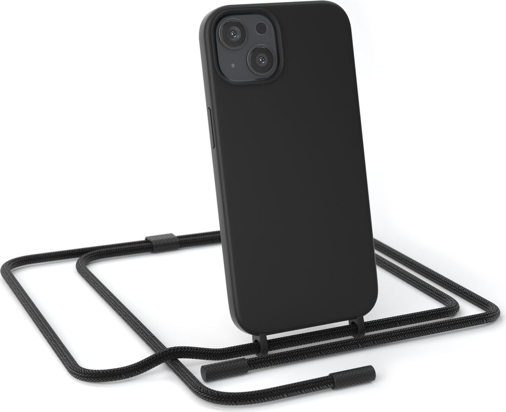 EAZY CASE Handykette Silikon Premium kompatibel mit Apple iPhone 13 Handyhülle mit Umhängeband, Handykordel mit Schutzhülle, Silikonhülle, Hül...