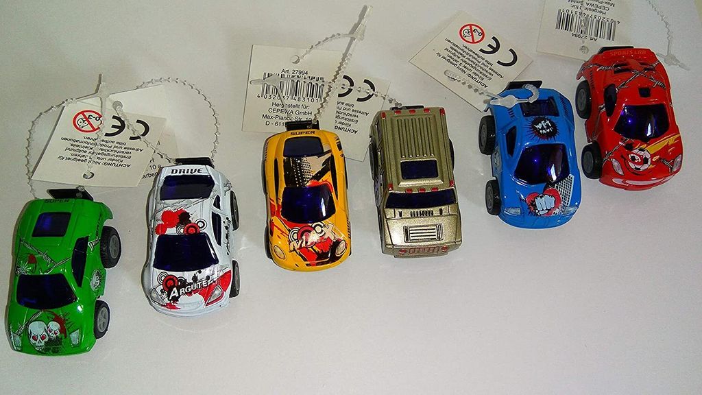 Action City set di 6 mini auto in metallo con meccanismo a Immagine del prodotto 