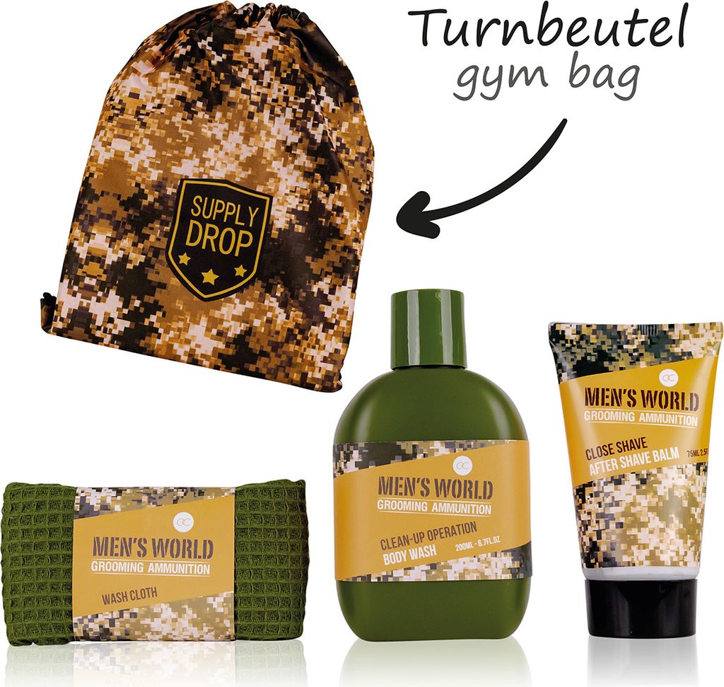 Geschenkset für Männer MEN'S WORLD Body Wash, After Shave Balm