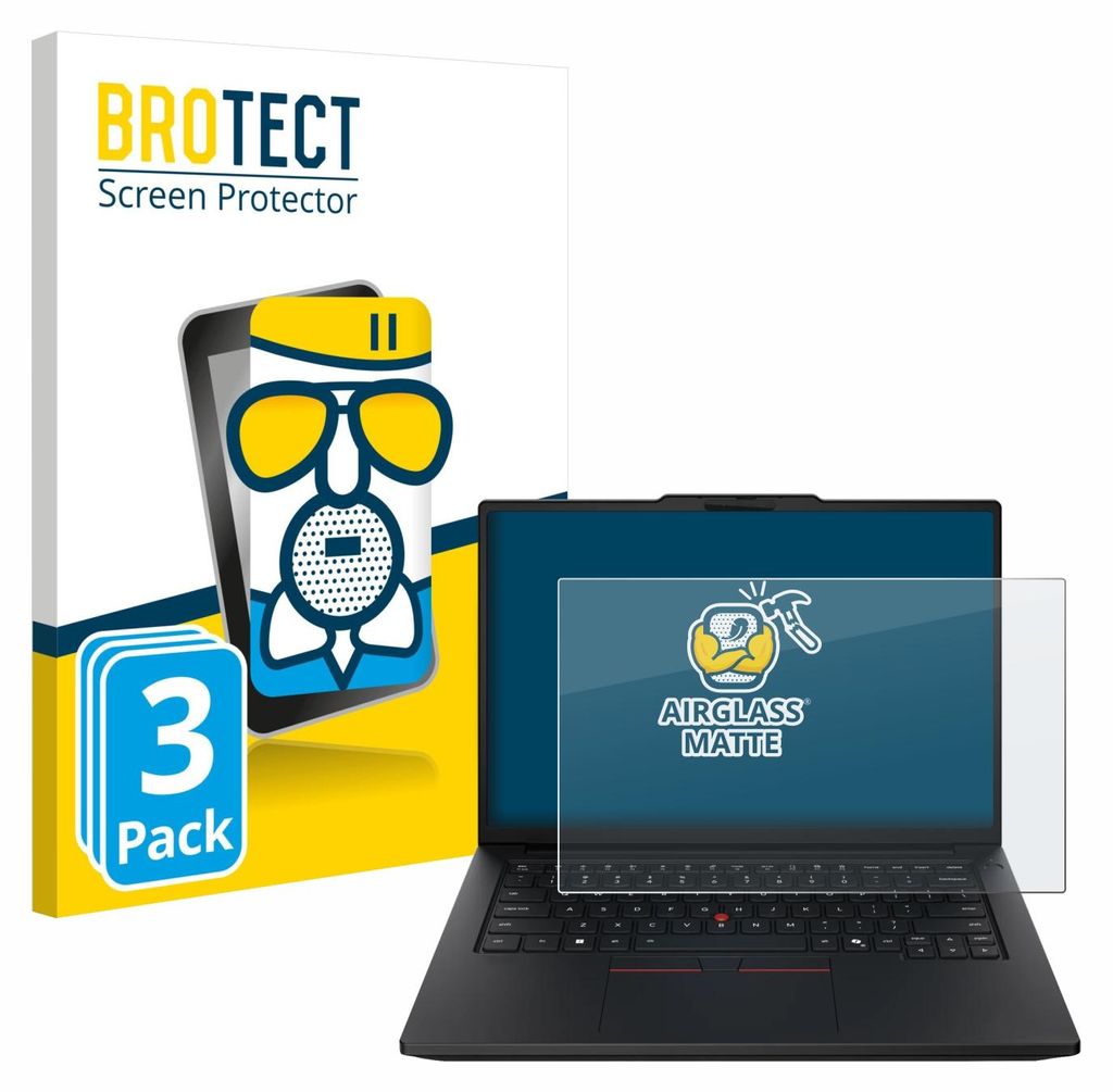 3x BROTECT Entspiegelungs Schutzglas für Lenovo ThinkPad P14s Gen 7 14" Schutzfolie Panzer Folie Glas Display Schutz matt