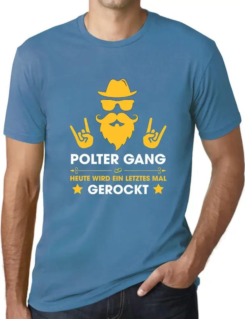 Herren Grafik T-Shirt Polter Gang Gerockt Öko-Verantwortlich Vintage Jahrgang Kurzarm Lustige Druck Geburtstag Geschenk Mann