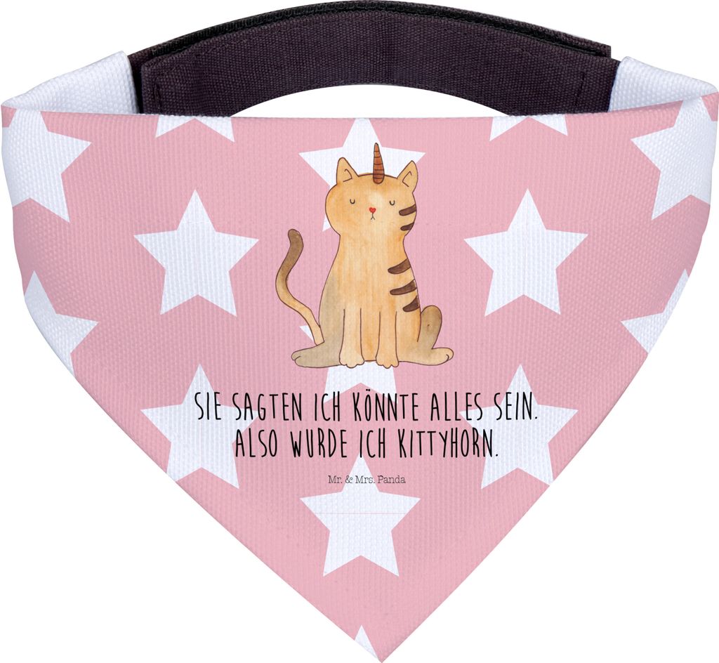 Mr. & Mrs. Panda Hundehalstuch Einhorn Katze - Rot Pastell - Geschenk, Halstuch Für Hunde, Hund, Katzer, Bandana, Hals Tuch, Unicorn, Glitzer, Reg...