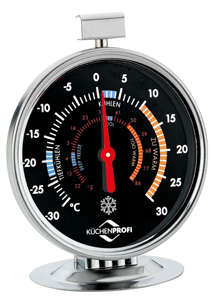 Küchenprofi Gefrier-/Kühlschrank-Thermometer, schwarz Immagine del prodotto 