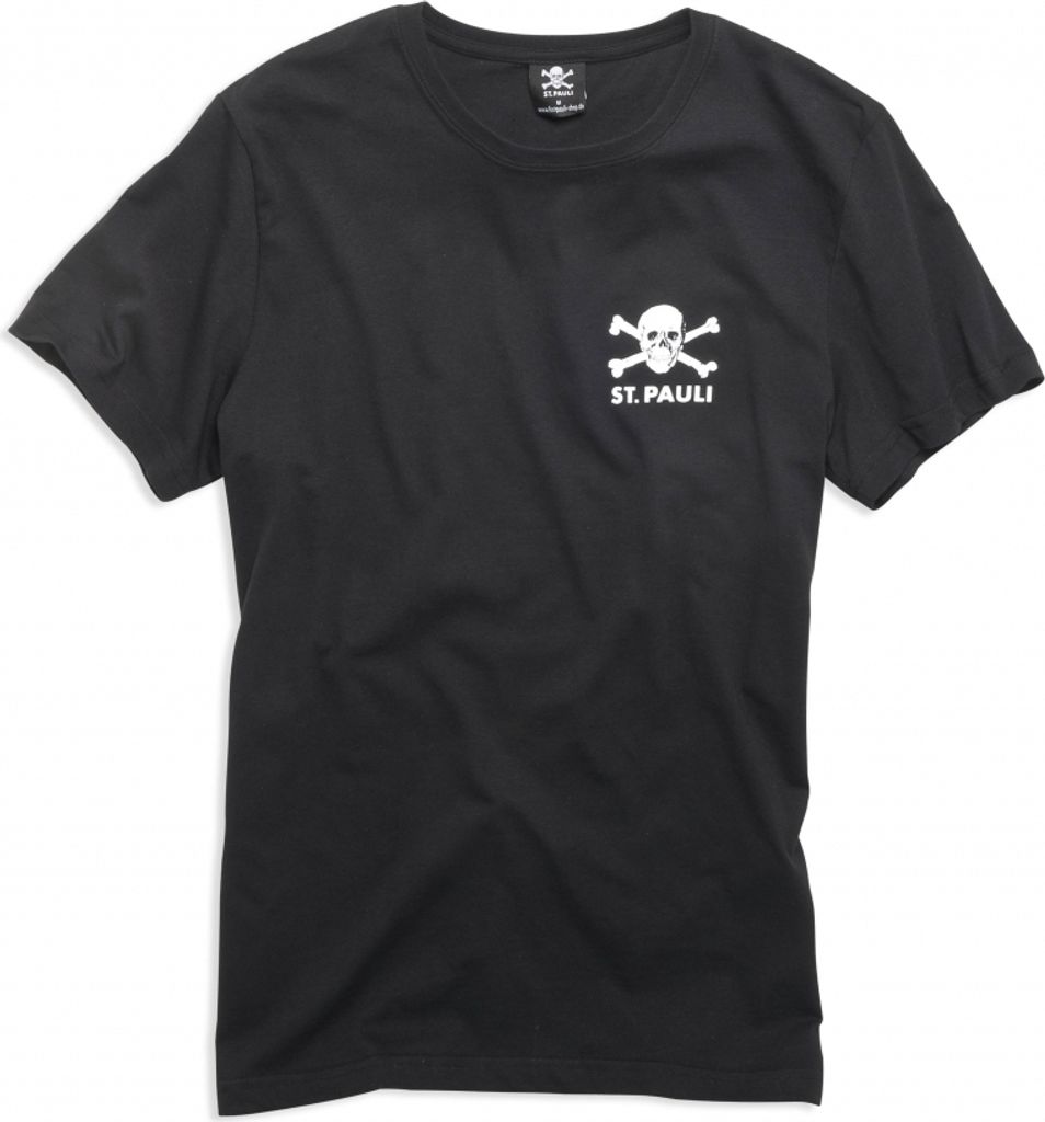 FC St. Pauli - T-Shirt Totenkopf klein - schwarz Produktbild 