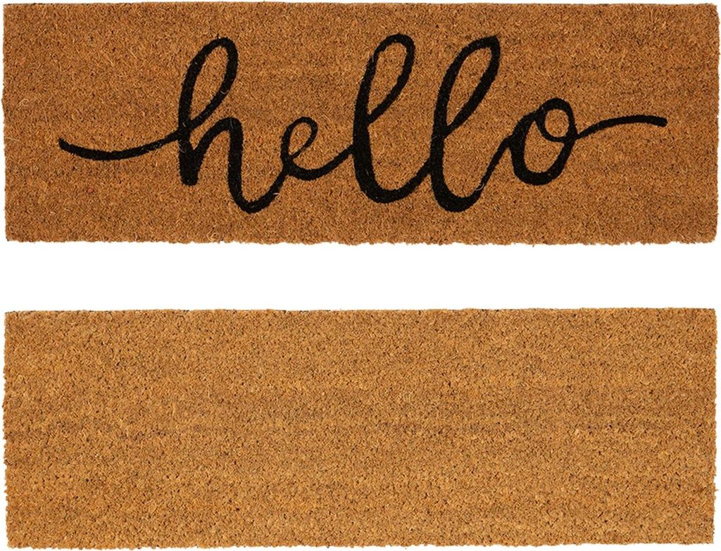 Nicola Spring Kokosfaser-Stufenmatten – 60 x 20 cm – Hello – 2er-Pack