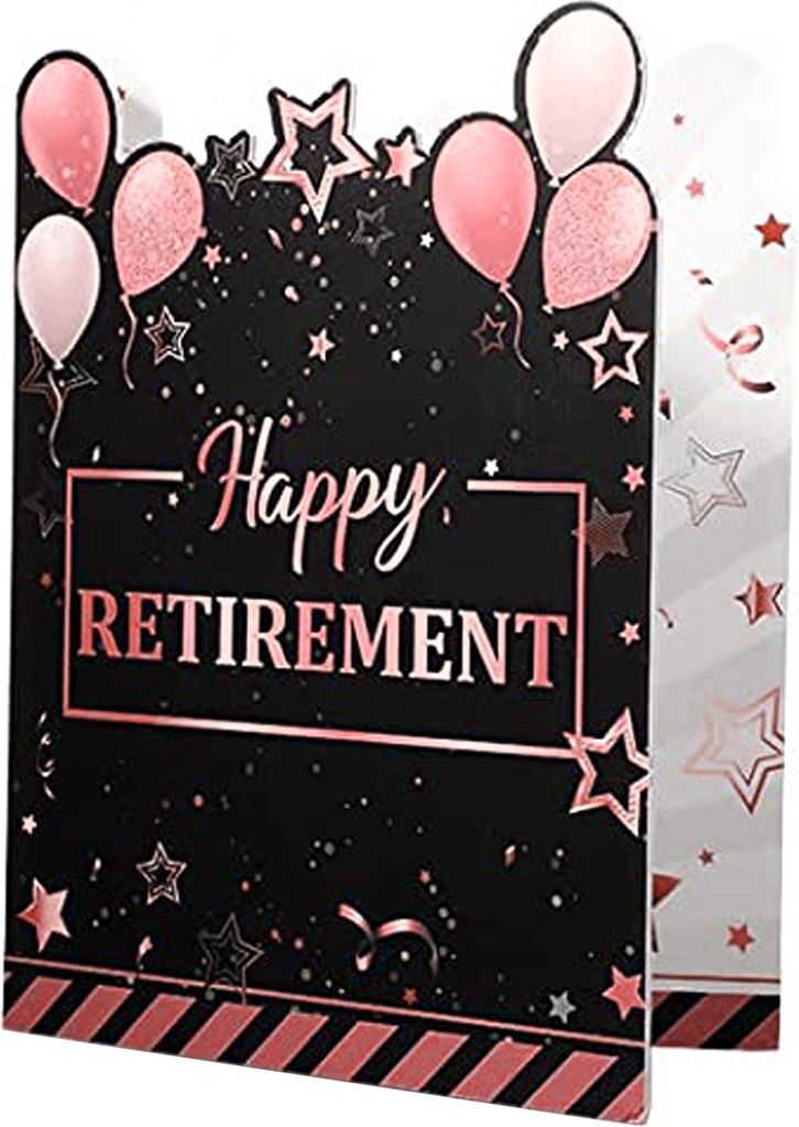 Extra große Grußkarte kreative Form Bright Color Jumbo Retirement Card Big Guest Book Party Dekoration-Rosa