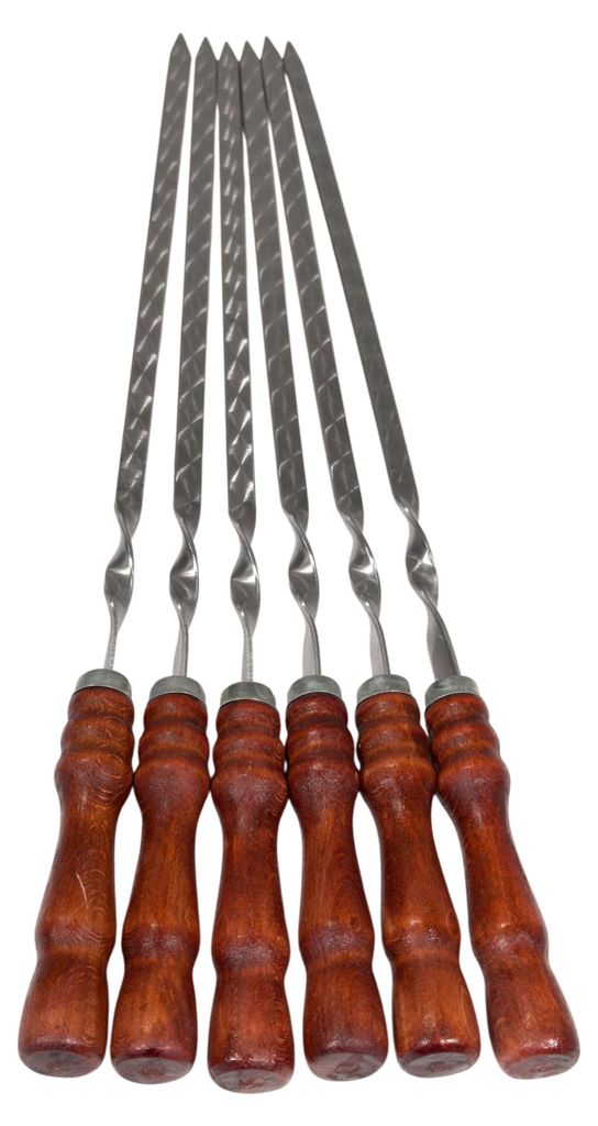 GOROCH Schaschlikspieße Set aus Edelstahl mit Holzgriff in Produktbild 