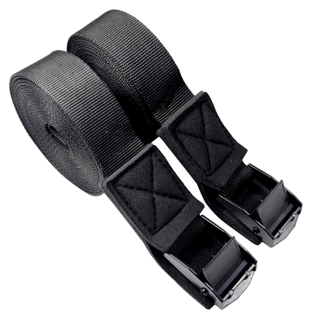 1 Paar Spanngurte mit Klemmschnalle aus Nylon und Zinklegierung für die Ladungssicherung von Surfbrett und Kajak auf dem Autodach und im Outdoor-E...