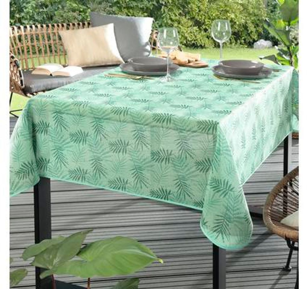 Gartentischdecke Texel Palmblatt 130 x 160 cm Produktbild 
