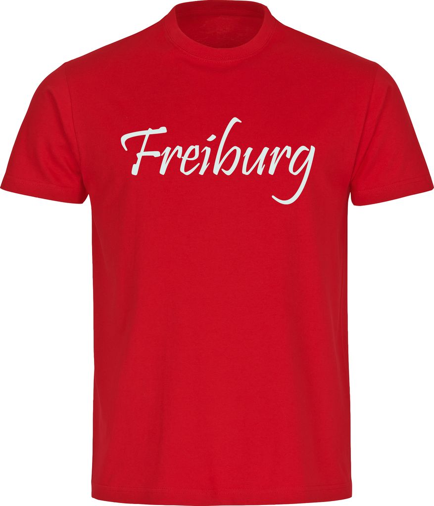 multifanshop Kinder T-Shirt - Freiburg - Schriftzug, rot, Größe 140