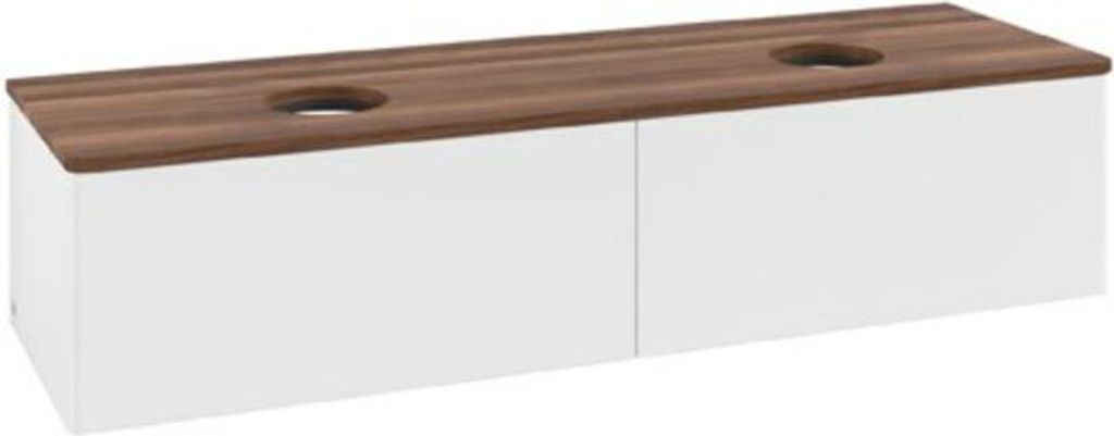 V&B Waschtischunterschrank ohne Frontstruktur Antao 160x36x50cm, WBP-farbe w. wal, wh. m Lac