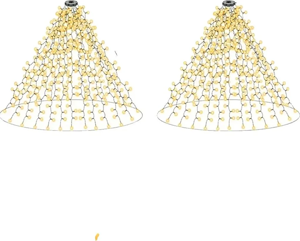 Guirlande lumineuse 288 LED blanc chaud avec 8 modes d'éclairage et prise UE