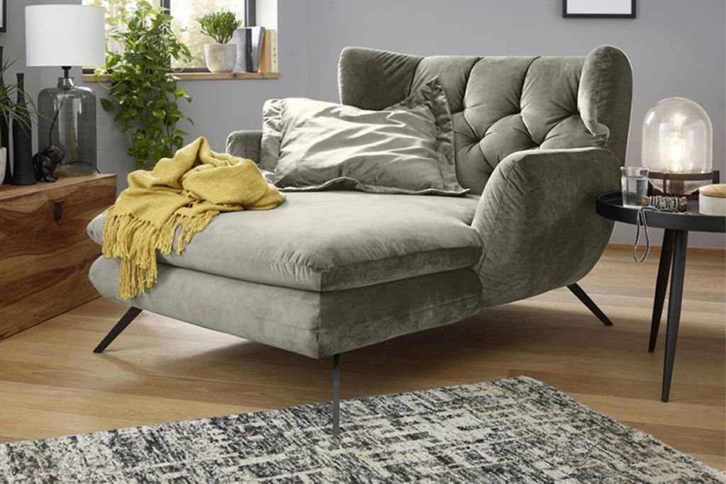 KAWOLA Longseat CHARME Velvet silber Produktbild 