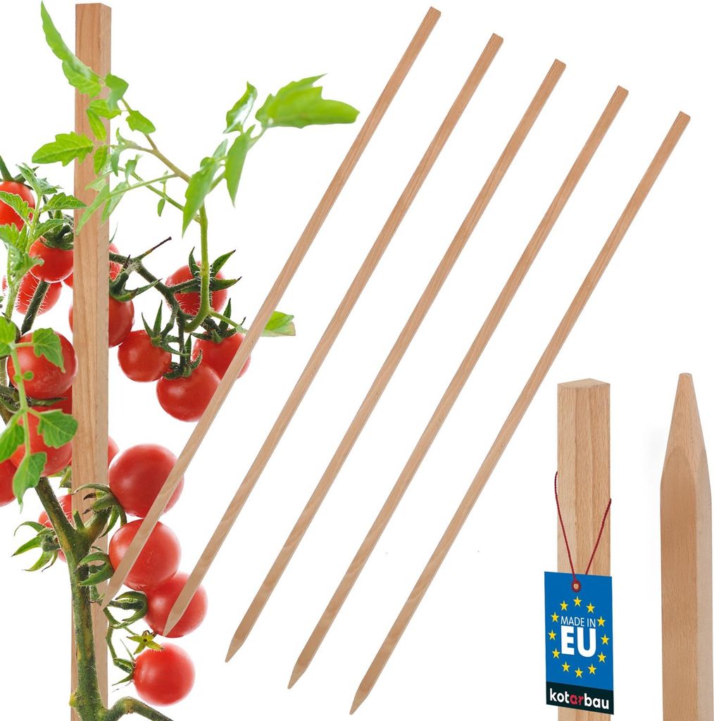 KOTARBAU® 5er Set Pflanzstäbe 80cm Tomaten & Gurken Produktbild 