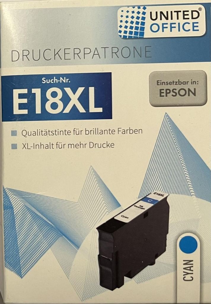 United Office Druckerpatrone E18XL Kompatibel mit Epson Produktbild 