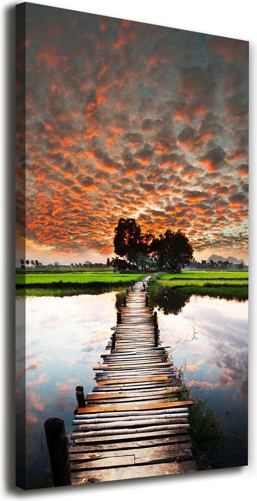Tulup Leinwandbild - 70x140cm - Wandkunst - Drucke auf Leinwand - Leinwanddruck - Wohnzimmer Wanddekoration XXL - Wohnung Deko Kunstdrucke - Land...