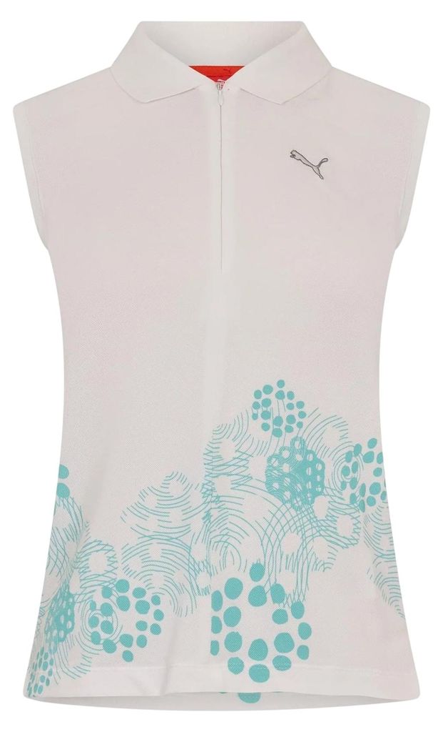 Puma - Poloshirt für Damen, mit halbem Reißverschluss GT20746 (38 DE) (Weiß)