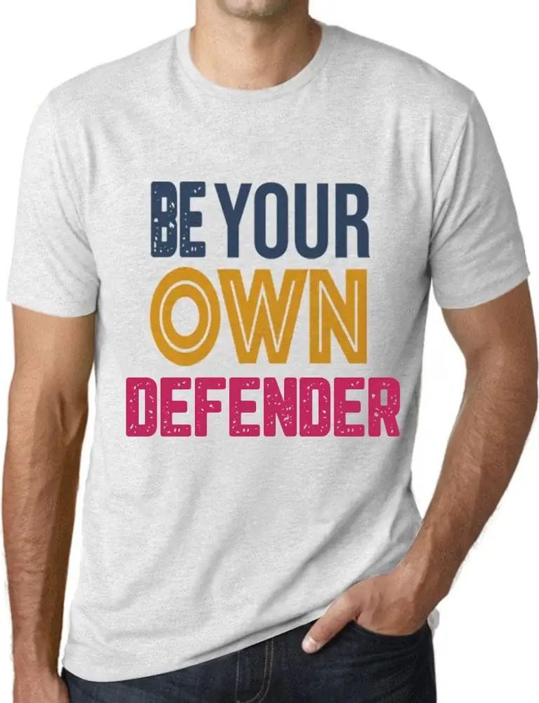 Herren Grafik T-Shirt Sei dein eigener Beschützer – Be Your Own Defender – Öko-Verantwortlich Vintage Jahrgang Kurzarm Lustige Druck Geburtstag