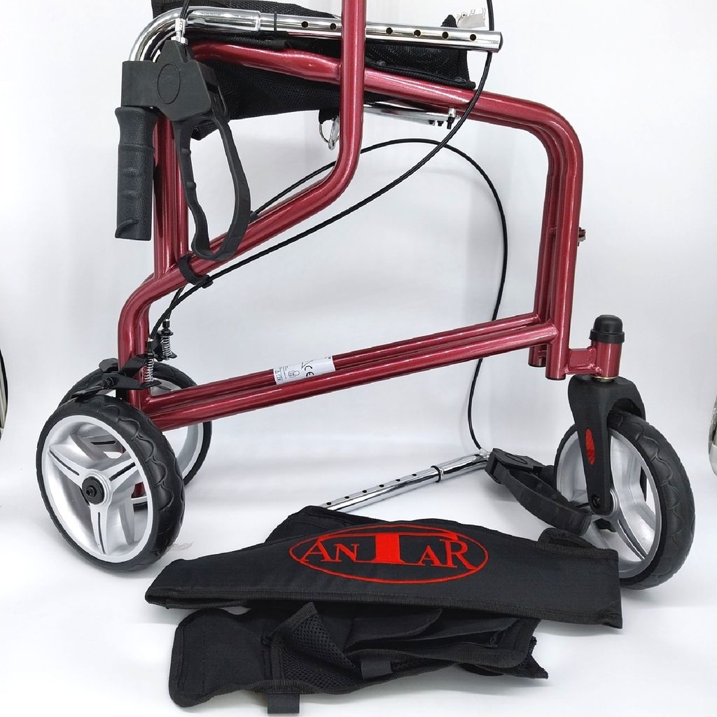 KMINA Rollator Schmal für Wohnung, Indoor Rollator Faltbar und Leicht