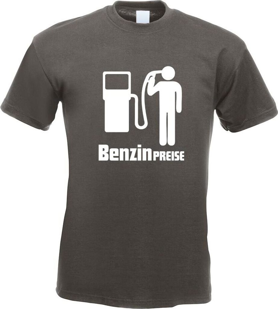 Kiwistar - T-Shirt - Graphit - Benzin Preise Motiv Bedruckt Funshirt Design Print - mit Motiv Bedruckt - Funshirt Design - Sport - Freizeit - Herre...