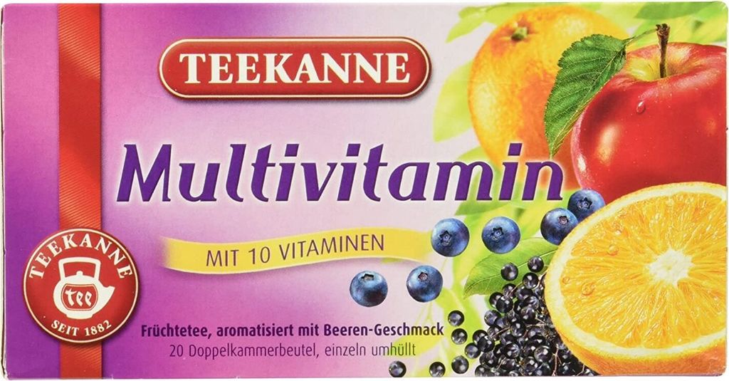 Teekanne Früchtetee Multivitamin mit 10 Vitaminen | 20 Produktbild 