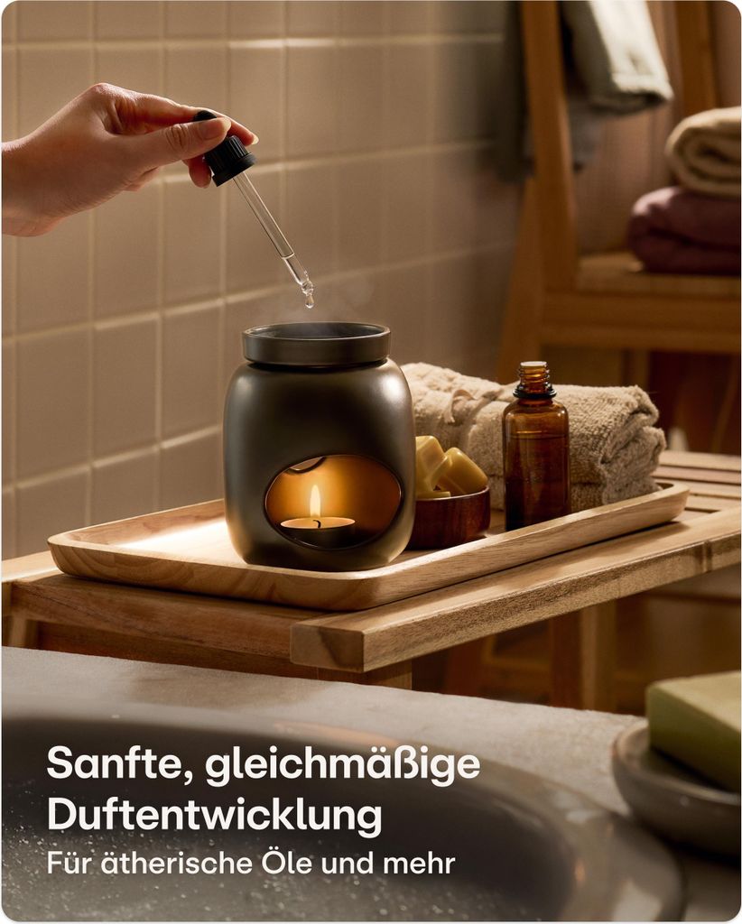 Praknu Teelicht Duftlampe Keramik 100 ml – Sanftes