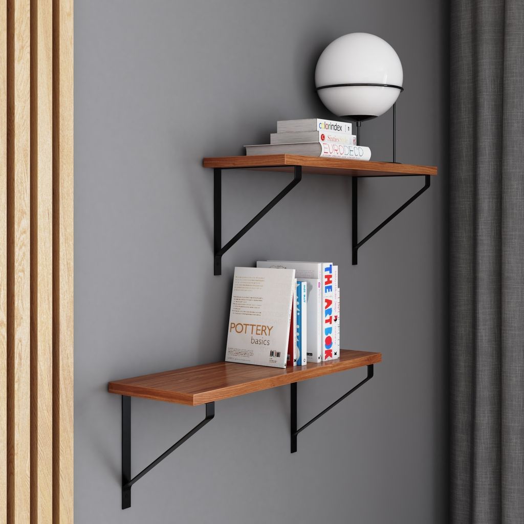AKKE Burgund Hängeregal GINO-II modern LOFT-style LxB: 70x20 cm