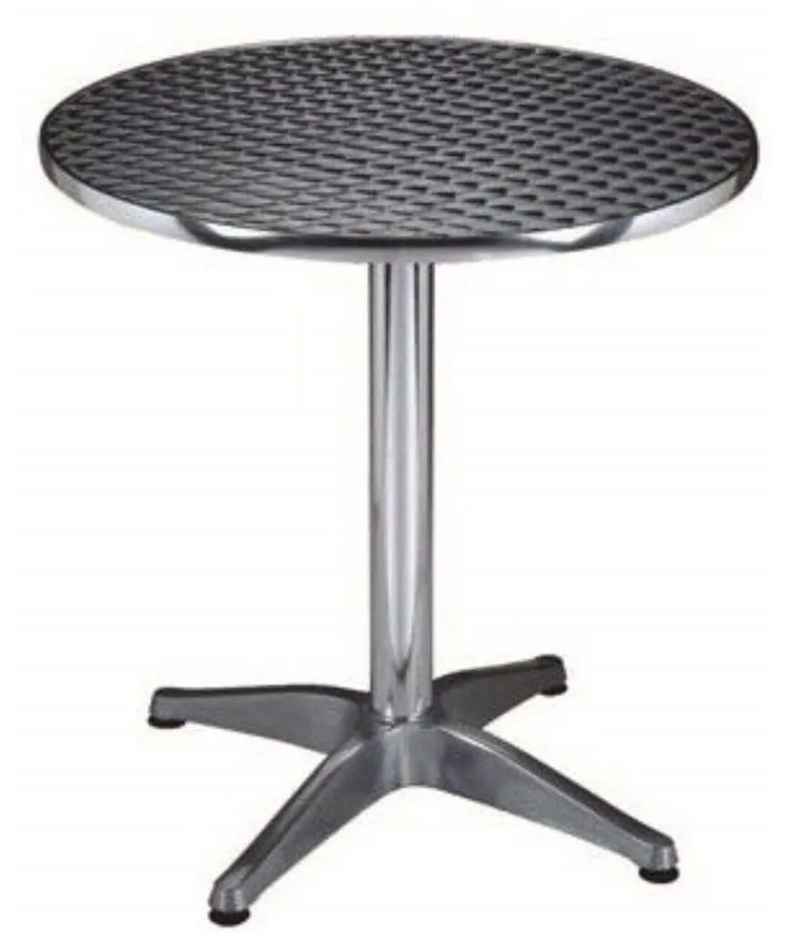 Table extérieure aluminium anti-rouille Ø70 cm : finie la corrosion