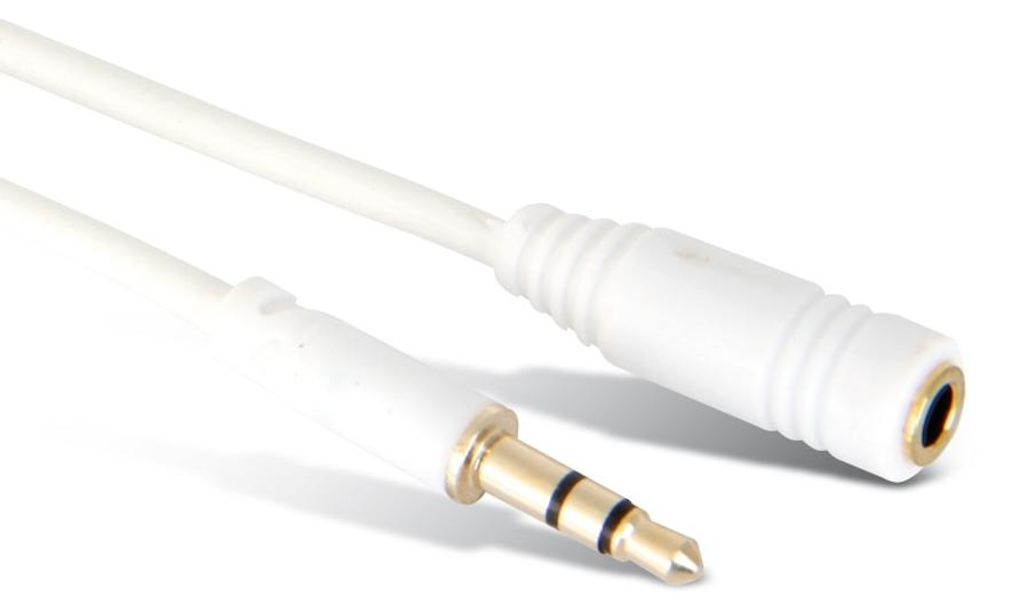 S/CONN maximum connectivity Smartphone-Tablet PC-Zubehör-Super Slim Klinkenverlängerung, 3,5mm Stereo Mini-Stecker auf 3,5mm Stereo Mini-Kupplung...