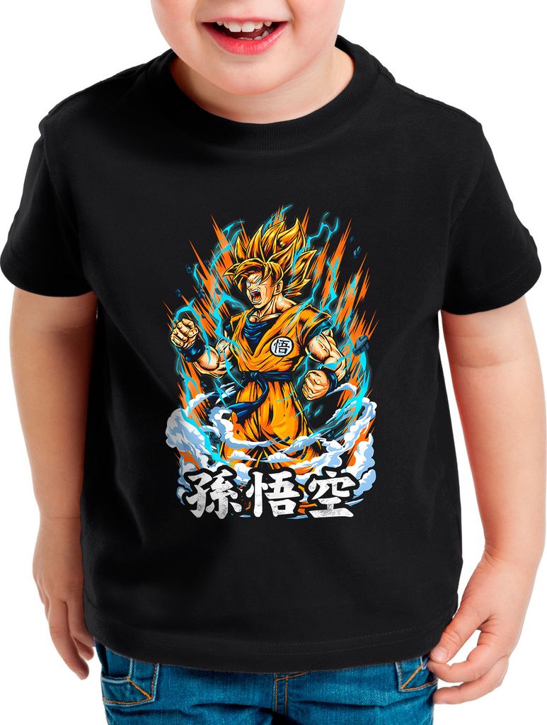 style3 Super Sayajin Rage T-Shirt für Kinder dragon muten roshi z gt