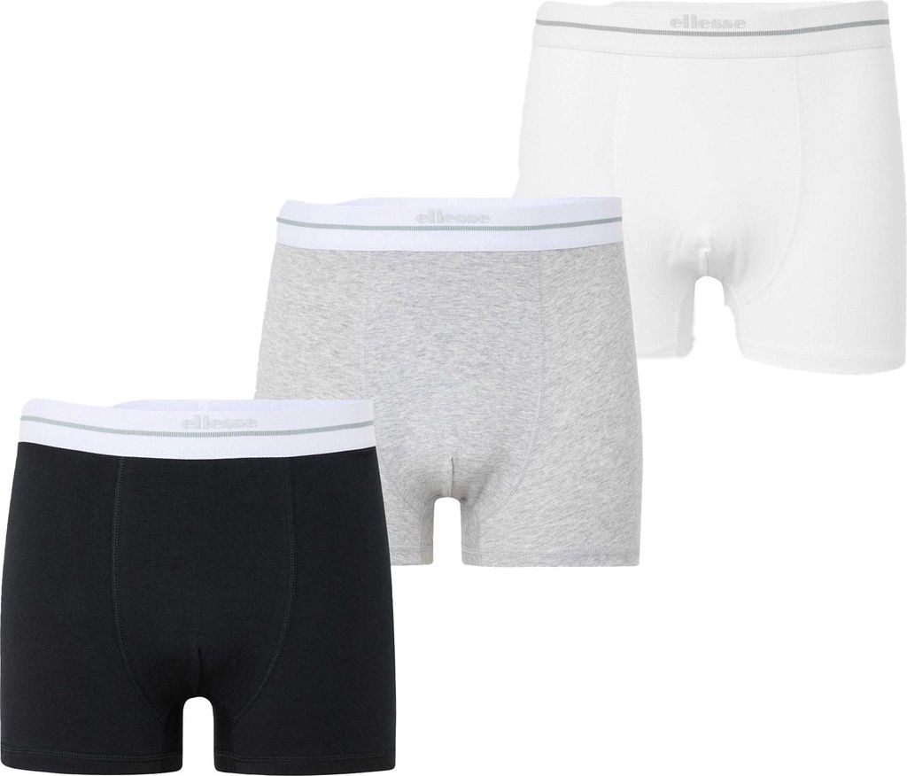 Ellesse - "Ambria" Boxershorts für Herren (3er-Pack) HB171 (XS) (Weiß/Schwarz/Grau)