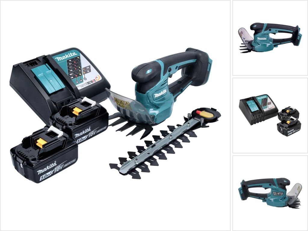 Makita DUM 111 RT2X Akku Grasschere Strauchschere 18 V + 2x Akku 5,0 Ah + Ladegerät