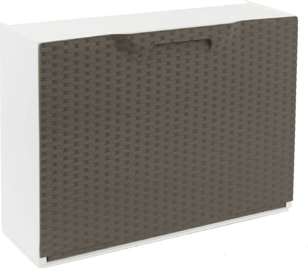 Schuhkipper Rattan Design braun Erweiterbar Flur Schuh Produktbild 