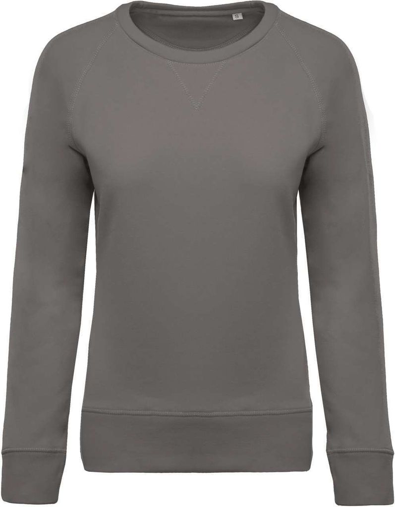 Kariban Damen Sweatshirt Langarmshirt Pullover Pulli Basic Sweat Shirt, Größe:S, Farbe:Storm Grey