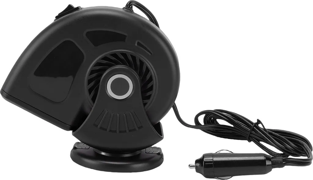 Riscaldamento per auto, riscaldamento rapido, modalità 2 in 1 freddo/caldo, collegabile all'accendisigari, sbrinatore parabrezza per SUV, taxi, nero