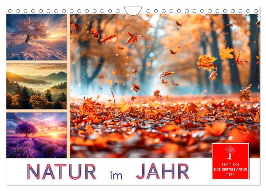 Natur im Jahr (Wandkalender 2027 DIN A4 quer), CALVENDO Monatskalender