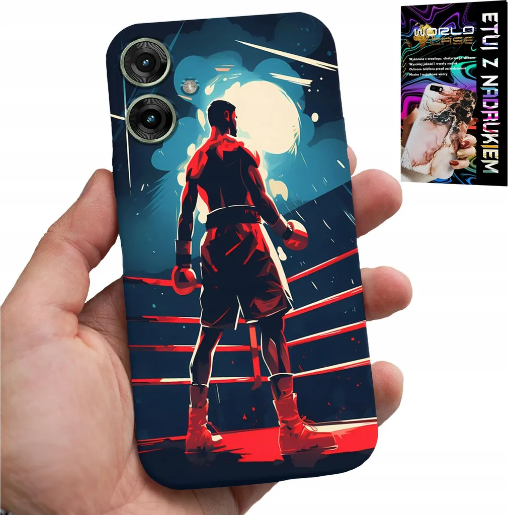 Cover Moto G55 Grafica Boxe e Vetro Protettivo - Kit Completo Antiurto