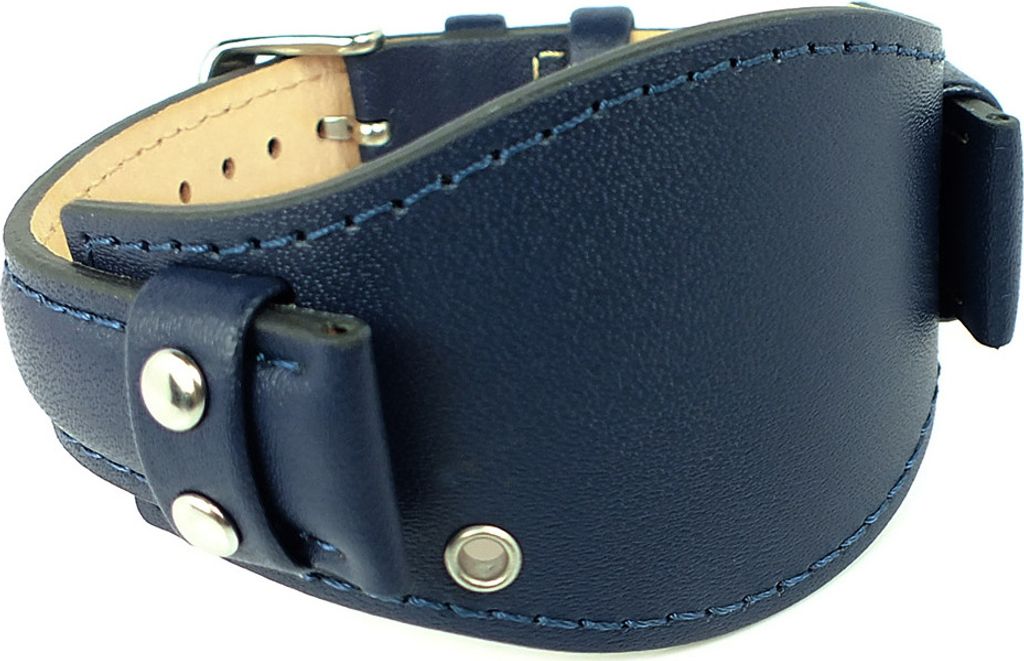 s.Oliver > Uhrenarmband 16mm blau Unterlageband Leder > SO-2513-LQ