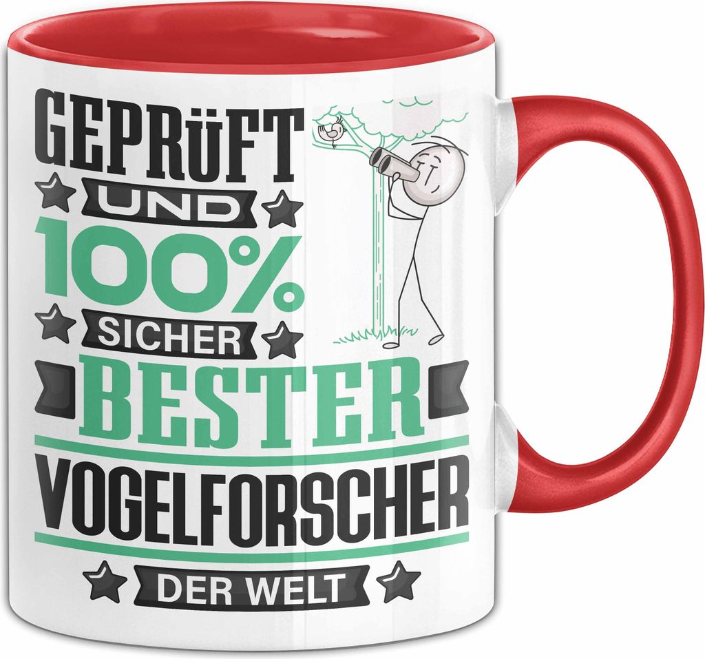 Vogelforscher Geschenk Lustiger Spruch für Vogelforscher Geschenkidee Bester Vogelforscher Der Welt (Rot)