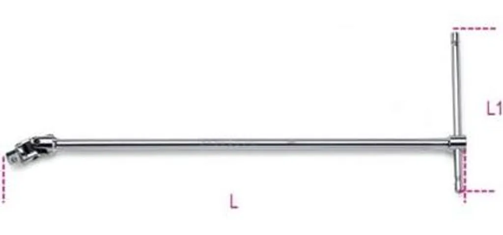 Clé Beta-T 900 40 en acier chrome haute résistance avec carré 1/4