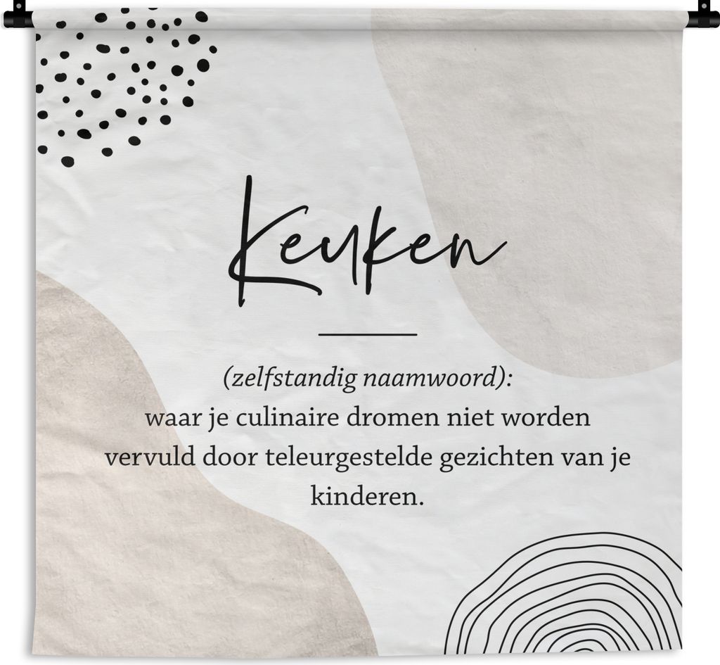 MuchoWow Wandteppich Wandbehang Küche - Zitate - Sprichwörter - Küche - Definition - Wörterbuch - Opa 60x60 cm Tapisserie Dekoration Wandtuch...