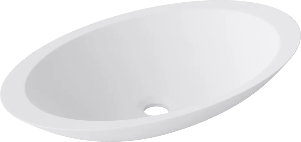 Lavabo vasque à poser 60cm blanc mat Colossum802 design rectangulaire