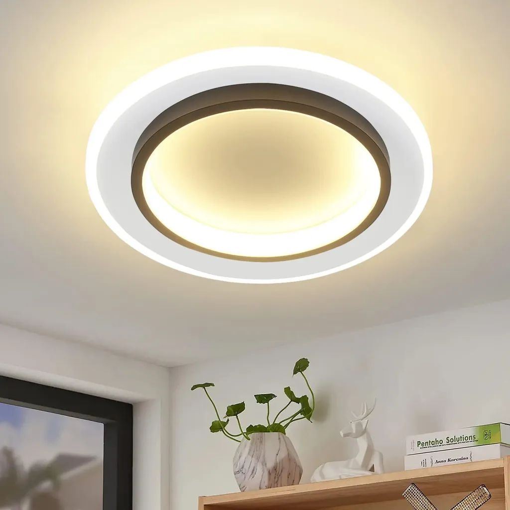 Lampada LED ZMH 14W Design Nero Moderno 3000K per Interni Minimal