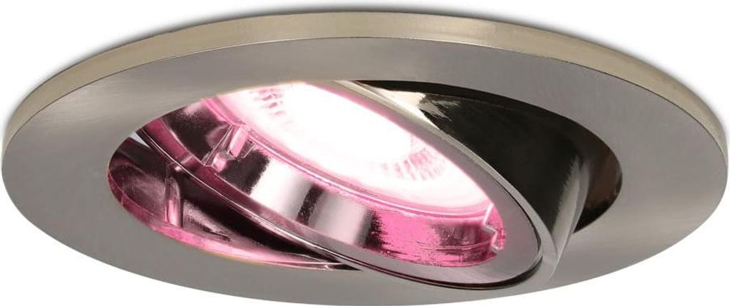 hoftronicsmart LED Einbaustrahler 5,5W RGBWW GU10 Schwenkbar IP20 Edelstahl