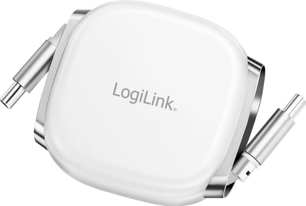 LOGILINK USB2.0 Kabel CU0501 USB-C M/USB-C M 60W 1m weiß ausziehbar