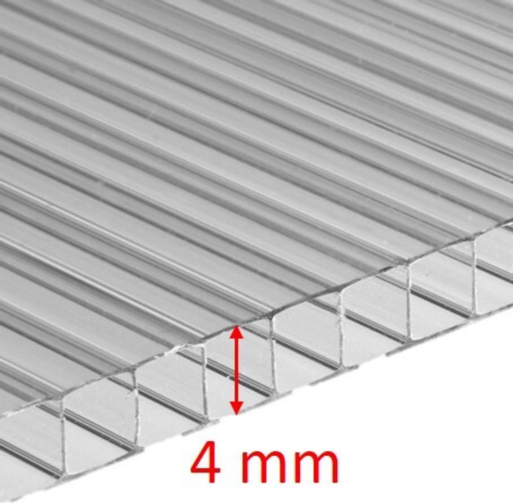 10 x Polycarbonat Stegplatten 4 mm 121 x 27.5 cm klar UV-geschützt von Ezooza