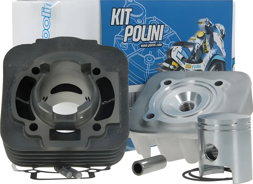 Haut moteur Polini Sport 50cc fonte Piaggio AC - Filetage long moteur