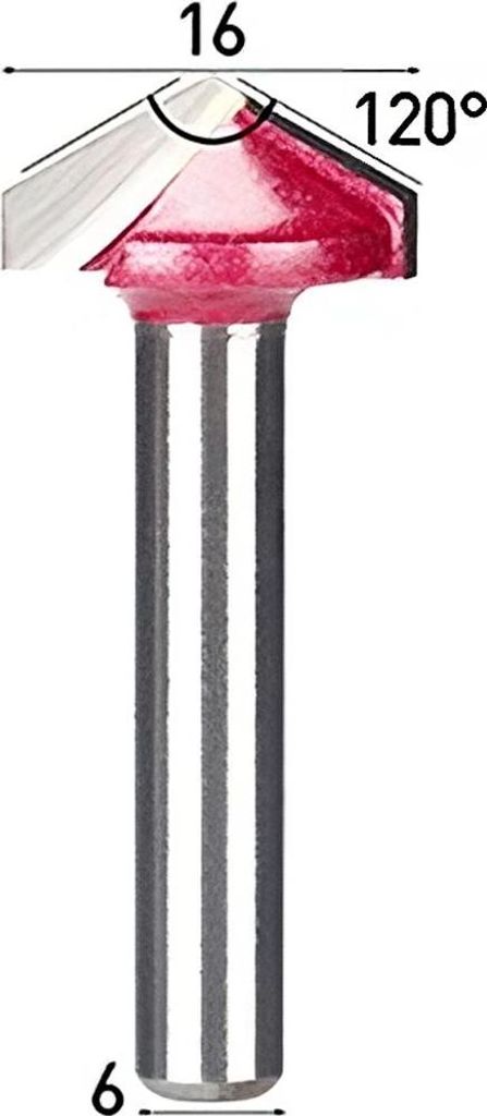 TCT 3D V-Messer 120° 6 x 16 mm Schnitzmesser
